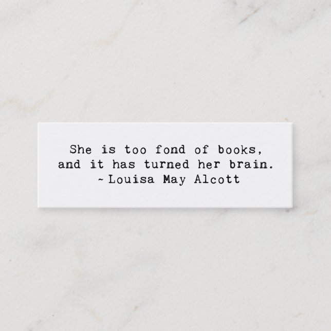 Cartão De Visita Mini Gosto de Livros (Frente)