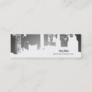 Cartão De Visita Mini Gradiente Invertido Horizontal Magro Centro da Cid