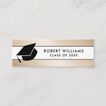 Graduação do Boné de Formando metálico Dourado Ins