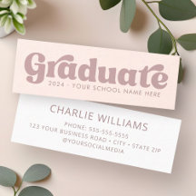 Graduação do formando retrógrado rosa-claro