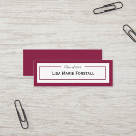 Cartão De Visita Mini Graduation Name Card