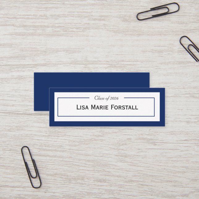 Cartão De Visita Mini Graduation Name Card (Frente/Verso In Situ)