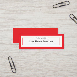 Cartão De Visita Mini Graduation Name Card