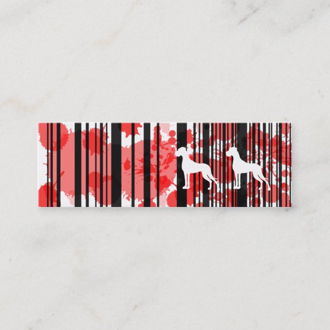 Cartão De Visita Mini Great Dane Kennel (Frente)