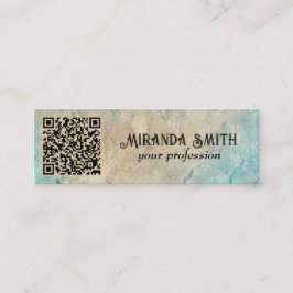 Cartão De Visita Mini Grunge QR Code