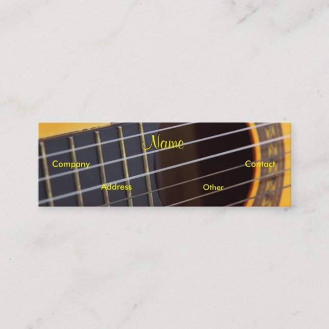 Cartão De Visita Mini guitarrista (Frente)