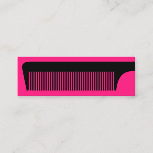 Cartão De Visita Mini Hairstylist Rosa Quente