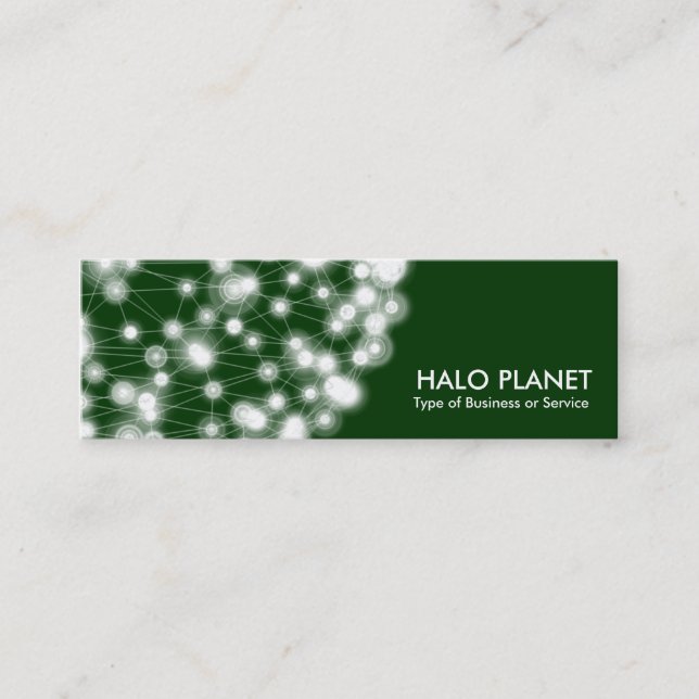 Cartão De Visita Mini Halo Planet - Verde escuro (Frente)