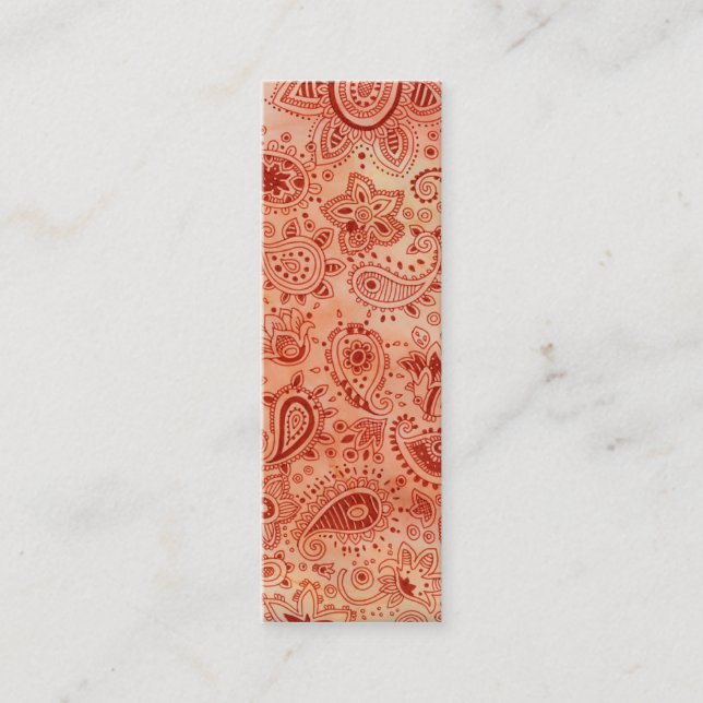 Cartão De Visita Mini Henna Bookmark (Frente)