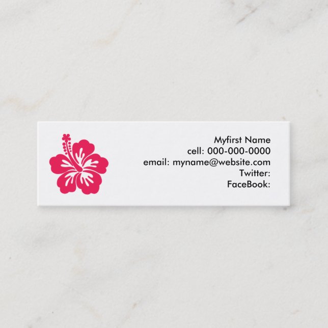 Cartão De Visita Mini Hibiscus (Frente)