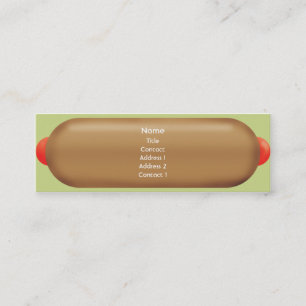 Cartão De Visita Mini Hotdog retro - magro
