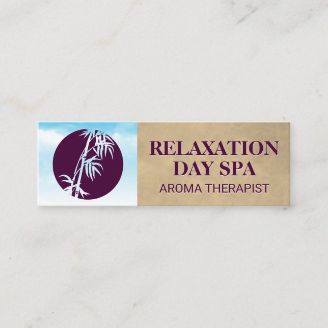 Cartão De Visita Mini Ícone Bamboo | Nuvens e céu (Frente)