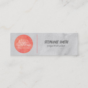 Cartão De Visita Mini Ícone Yoga   Watercolor