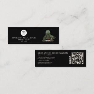 Cartão De Visita Mini Ícones Sociais Código Qr Loja de Cabeleireiro Jaca