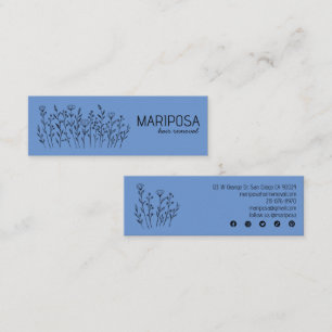 Cartão De Visita Mini Ícones Sociais Personalizados de Arte de Linha Ele