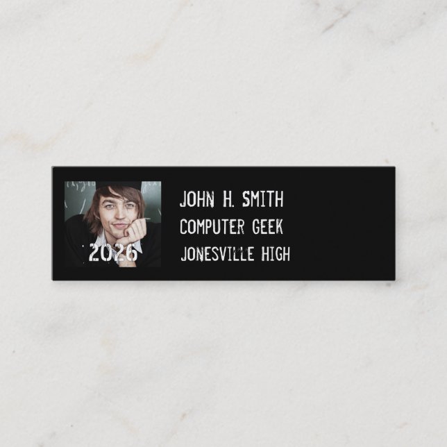 Cartão De Visita Mini Imagens do Mais velho do barato (Frente)