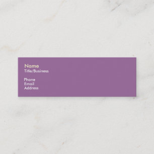 Cartão De Visita Mini Impacto roxo/amarelo