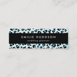 Cartão De Visita Mini Impressão Leopardo, Manchas Leopardo, Leopardo Azu