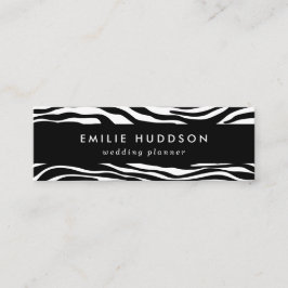 Cartão De Visita Mini Impressão Zebra, Banhas Zebra, Preto E Branco