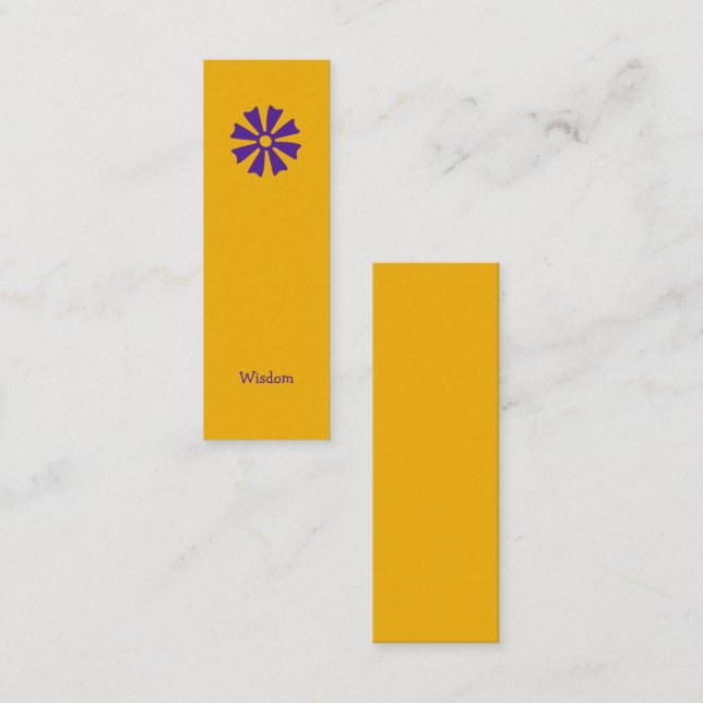 Cartão De Visita Mini Indicador Africano Adinkra (Wisdom) (Frente/Verso)