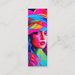 Cartão De Visita Mini Indicador de Retrato de Abstrato vibrante
