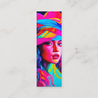 Cartão De Visita Mini Indicador de Retrato de Abstrato vibrante