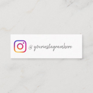 Cartão De Visita Mini influenciador de mídia social do Instagram adicion