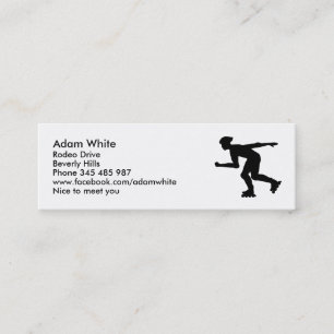 Cartão De Visita Mini Inline patinando