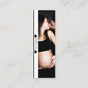 Cartão De Visita Mini Inserto de Registro de Chuvinha de Bebê com Foto M