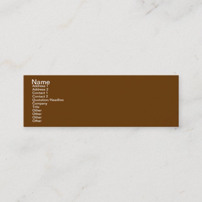 CARTÃO DE VISITA MINI INSPIRE A TERRA (Frente)