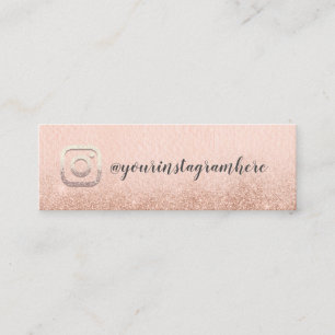 Cartão De Visita Mini Instagra Logotipo de Mídia Social Blog Glitter de 