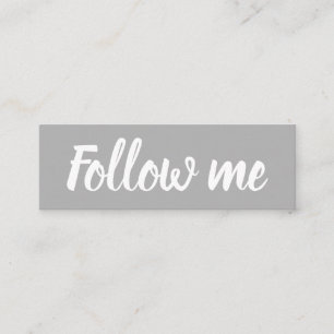 Cartão De Visita Mini Instagram cinzas modernas minimalistas das mídias