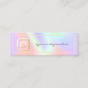 Cartão De Visita Mini Instagram Holográfico Moderno