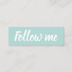 Cartão De Visita Mini Instagrama azul moderno das mídias sociais