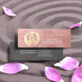 Cartão De Visita Mini Instrutor Yoga Meditação Dourada Prateada ZEN OM