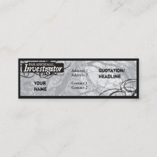Cartão De Visita Mini Investigador Paranormal