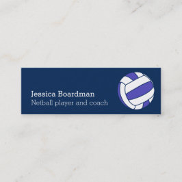 Cartão De Visita Mini Jogador de futebol americano treinador azul