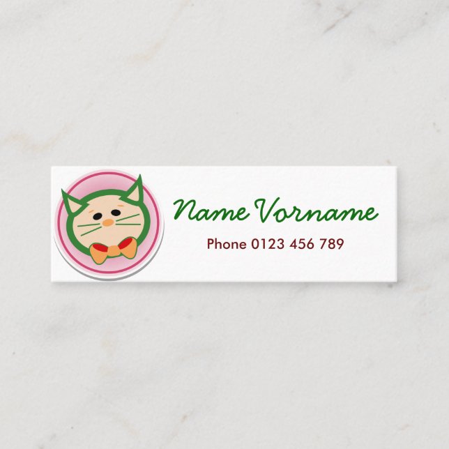 Cartão De Visita Mini katze (Frente)