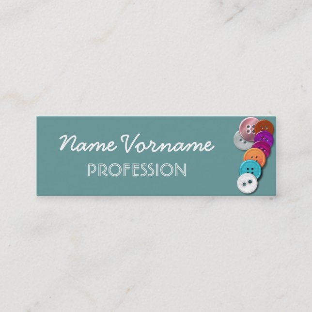 Cartão De Visita Mini knöpfe (Frente)