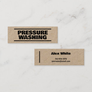 Cartão De Visita Mini Kraft com lavagem de pressão