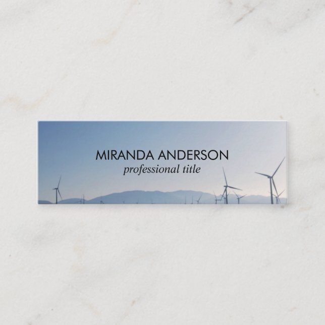 Cartão De Visita Mini Lado do País do Windmills (Frente)