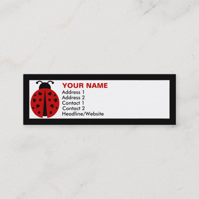 Cartão De Visita Mini ladybugz. (Frente)