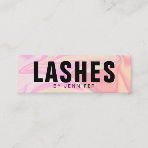 Cartão De Visita Mini Lâmpadas holográficas femininas modernas e elegant