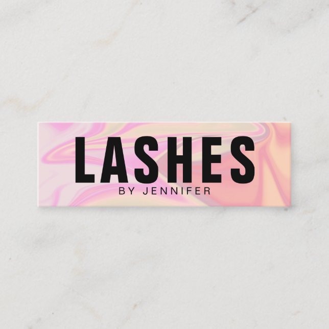 Cartão De Visita Mini Lâmpadas holográficas femininas modernas e elegant (Frente)