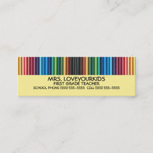 Cartão De Visita Mini Lápis coloridos