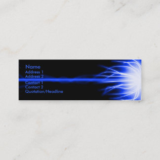 Cartão De Visita Mini Laser azul