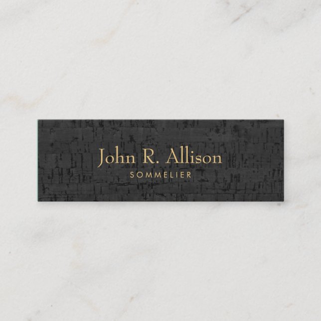 Cartão De Visita Mini Legal Cork Sommelier Wine Expert (Frente)