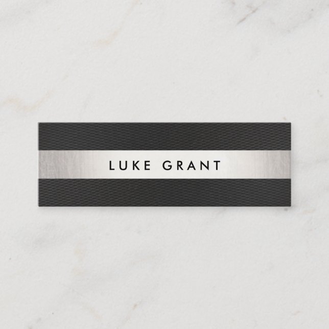 Cartão De Visita Mini Legal Prata Negra Negra Strike Professional II (Frente)