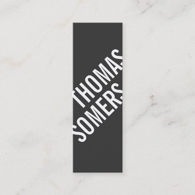 Cartão De Visita Mini Legal preto e branco, anca moderna, preto (Frente)