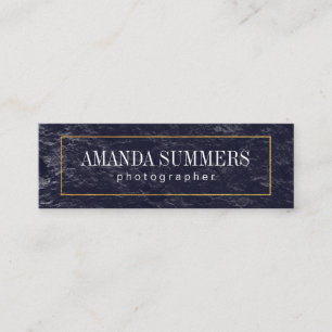 Cartão De Visita Mini Limite Dourado Azul de Distância  Sábado